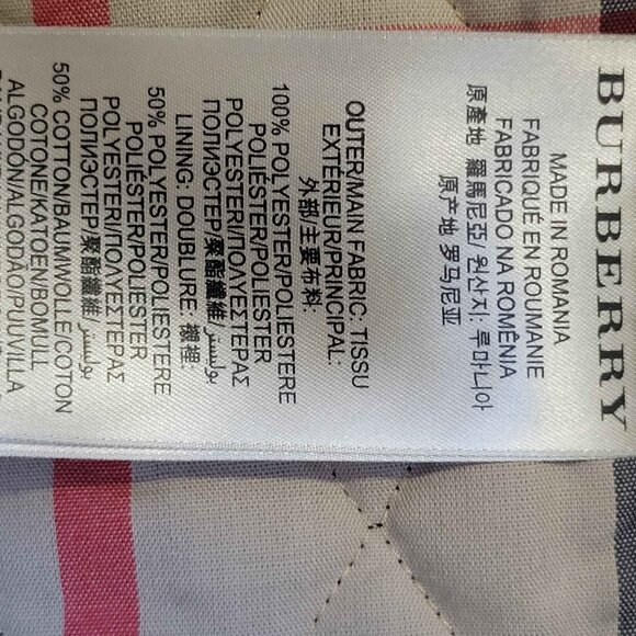 BURBERRY quilted navy jacket, womens - Picture 4 of 4